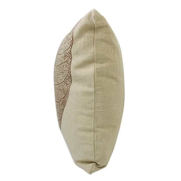 Leaf Decorative Cushion Cover Cotton Linen Sofa Throw Pillow Case
