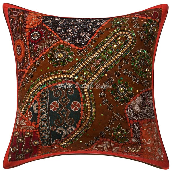 New Home Decor Sequins Beaded 16 x 16 in Pillow Cover Case Cushion Room