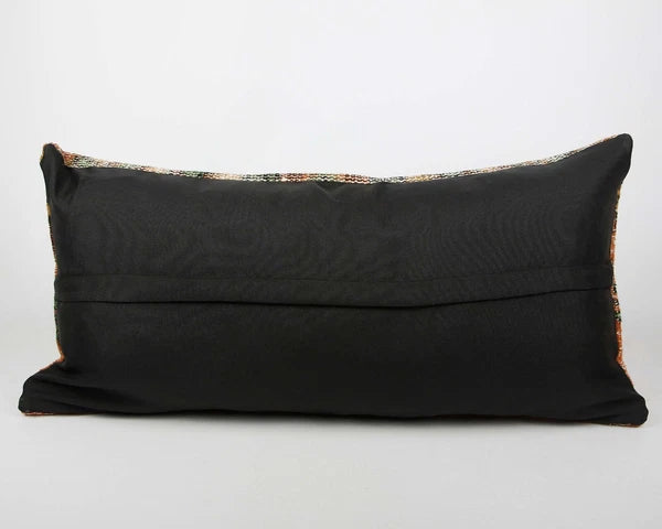 Anatolian Turkish Kilim Pillow, 16x32 Pillow Case, Decorative Pillow Cushion