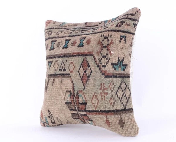 Geometric Pillow Cover Cushion Throw Vintage Indian Sofa Decor 16"
