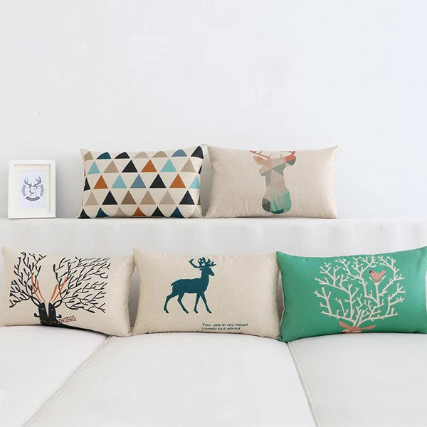 10Pcs 8"x16" Blank Sublimation Linen Pillow Case Home Sofa Waist Cushion Cover