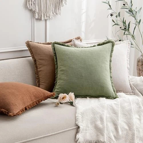 Set of 2 Decorative Throw Pillow Covers 20×20 Inch 20" x 20" (Pack of 2) Brown