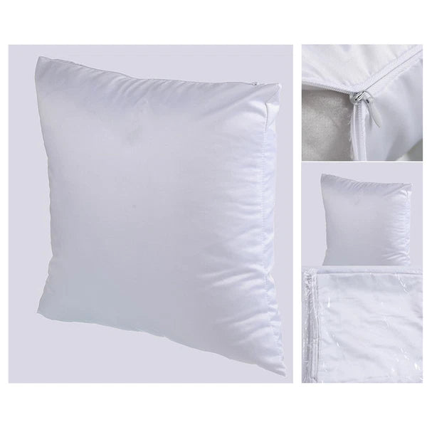 10Pcs 18" White Sublimation Blank Pillow Case Home Sofa Car Decor Cushion Cover