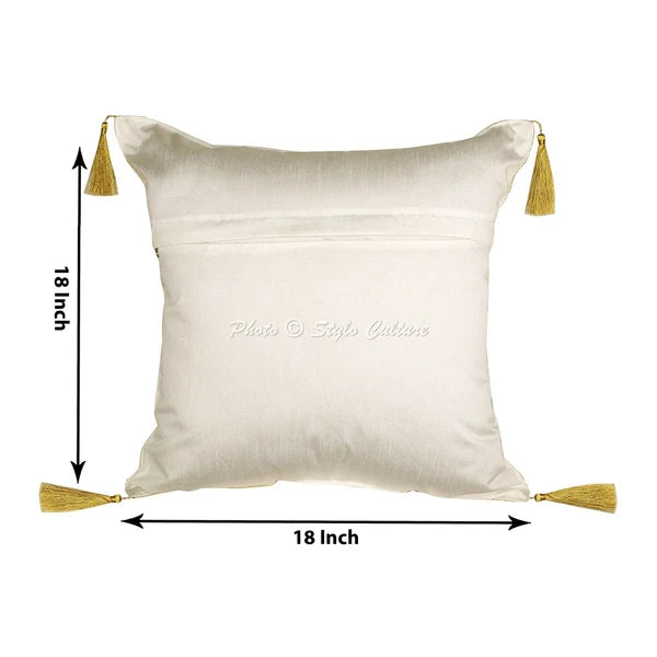 Home Decor Elephant Brocade Jacquard 18 x 18 in Pillow Cover Case Cushion Room