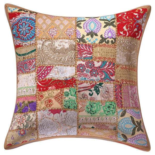 Ethnic Cushion Cover Boho Vintage 20 x 20 in Hippie Sofa Car Pillow Case