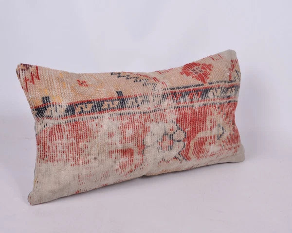 Hand Woven Kilim Rug Pillow Case 10x20 Vintage Handmade Jute Throw Cushion Cover