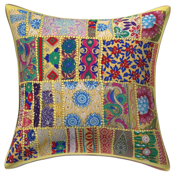Decorative Home Decor 20 x 20 in Cushion Cover Vintage Patchwork Pillow Case