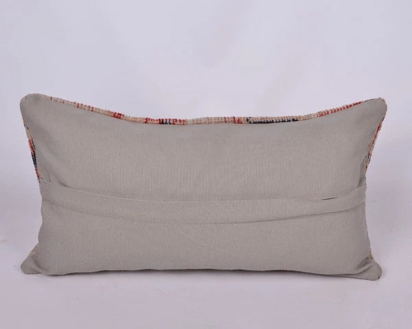 Hand Woven Kilim Rug Pillow Case 10x20 Vintage Handmade Jute Throw Cushion Cover