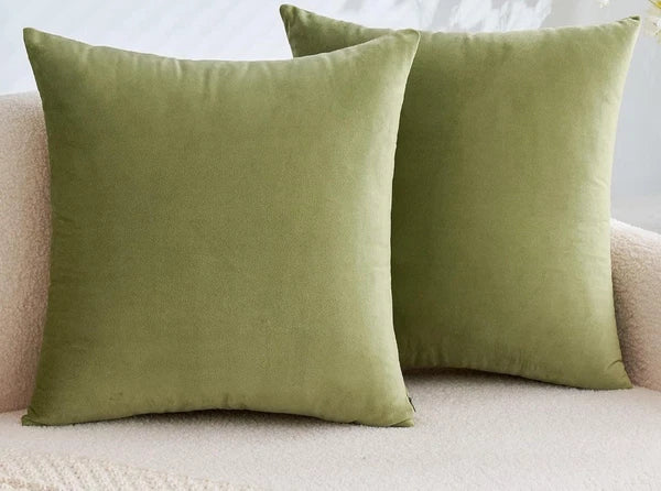 20" Velvet Pillowcases Cushion Cover Pillow Throw Sofa Home Decor Moss Green 2