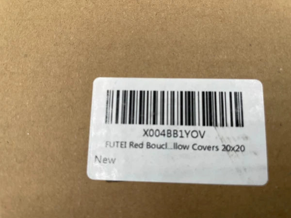 FUTEI Pack of 2 Red Decorative Throw Pillow Covers 20x20 Inch Soft Cozy Solid Bo