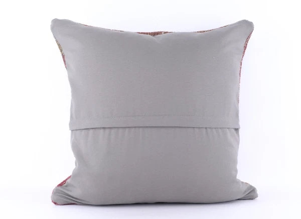 Boho Kilim Cushion Cover 60cm – Vintage Turkish Rug Pillow Case