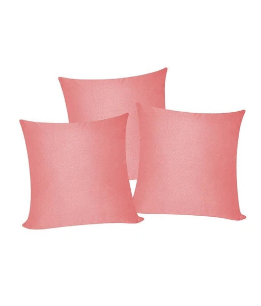 3 x Plain Satin 15x15 Dark Baby Pink Cushion Cover / Pillow Cases /Sofa Décor