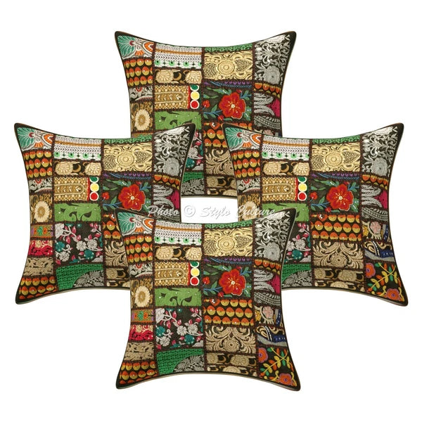 Decorative Home Decor 18 x 18 in Cushion Cover Vintage Patchwork Pillow Case
