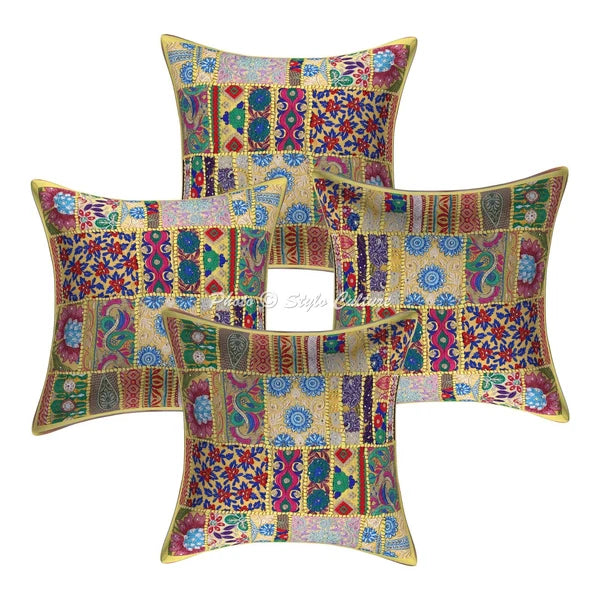 Decorative Home Decor 20 x 20 in Cushion Cover Vintage Patchwork Pillow Case