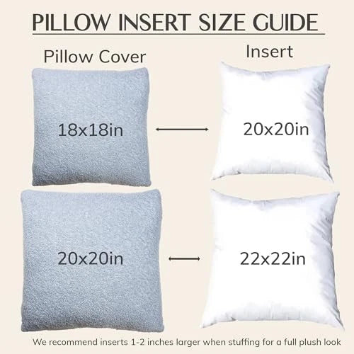 Blue Teddy Boucle Pillow Covers 20x20 2pcs for Home Living Room Decor, Sherpa