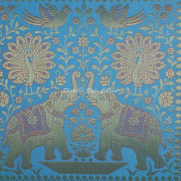 Boho Bohemian Cushion Cover Brocade Jacquard Elephant Decor Pillow Cover Case