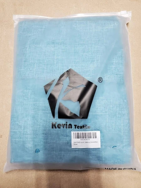 Decorative Linen Pillowcases For Couch/sofa/bed/car Peacock Blue