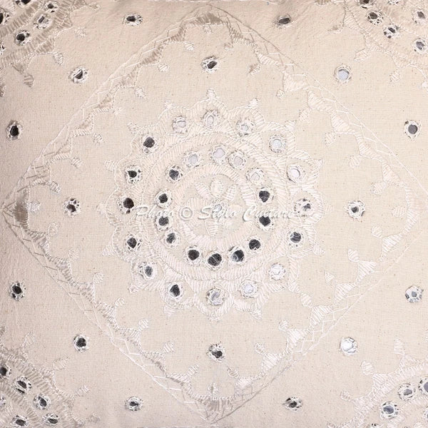 Decorative Home Decor 16 x 16 in Boho Cushion Cover Embroidered Sofa Pillow Case