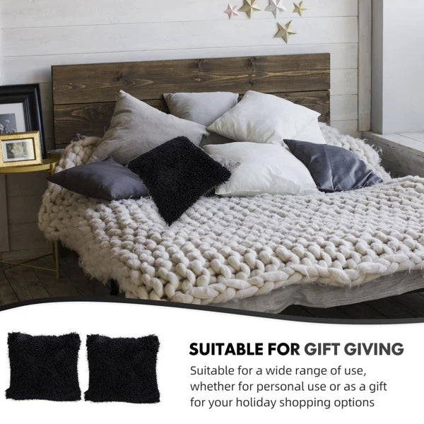 2 Pcs Plush Throw Pillowcase Sofa Bed Cushion Cover Halloween Covers