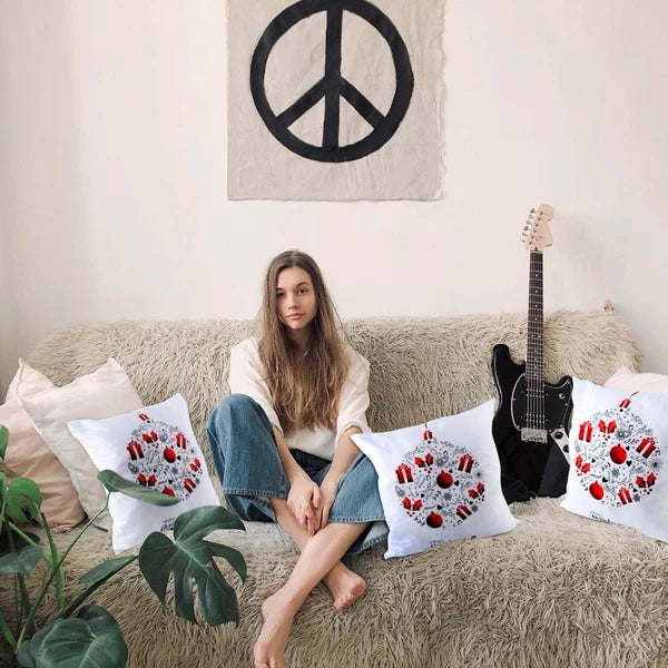 1PC Christmas Pillowcase Pillow Cover Sofa Cushion Cover for Home Living Room