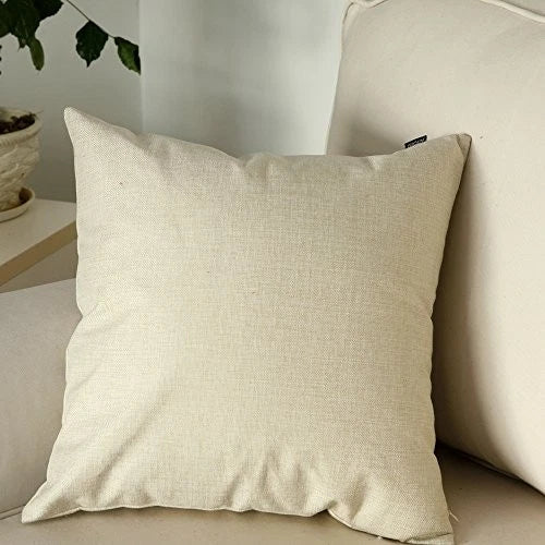 Set of 2, Decorative Linen Bed Throw Pillow Case, Sofa Durable Modern