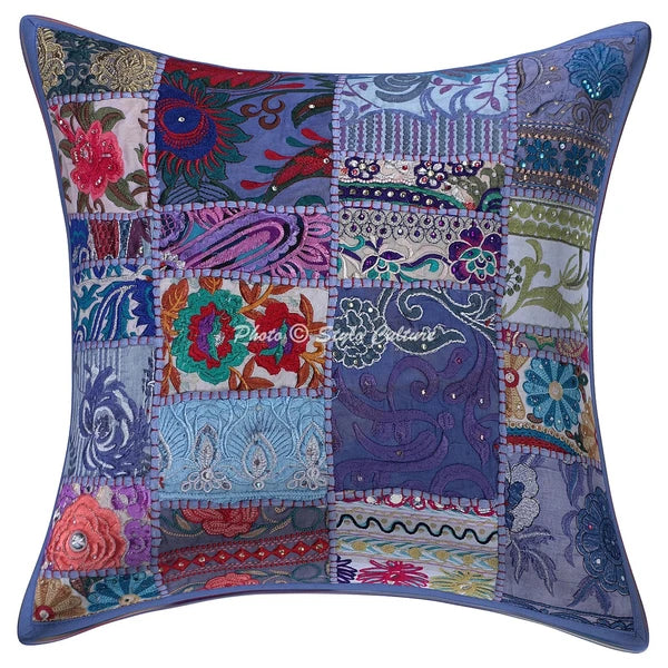 Cushion Cover Pillow Case Vintage Indian Traditional Throw Decor Art Yoga