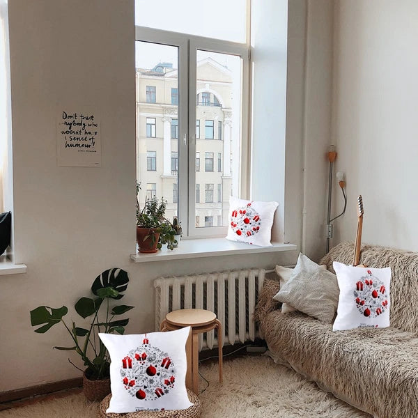 1PC Christmas Pillowcase Pillow Cover Sofa Cushion Cover for Home Living Room