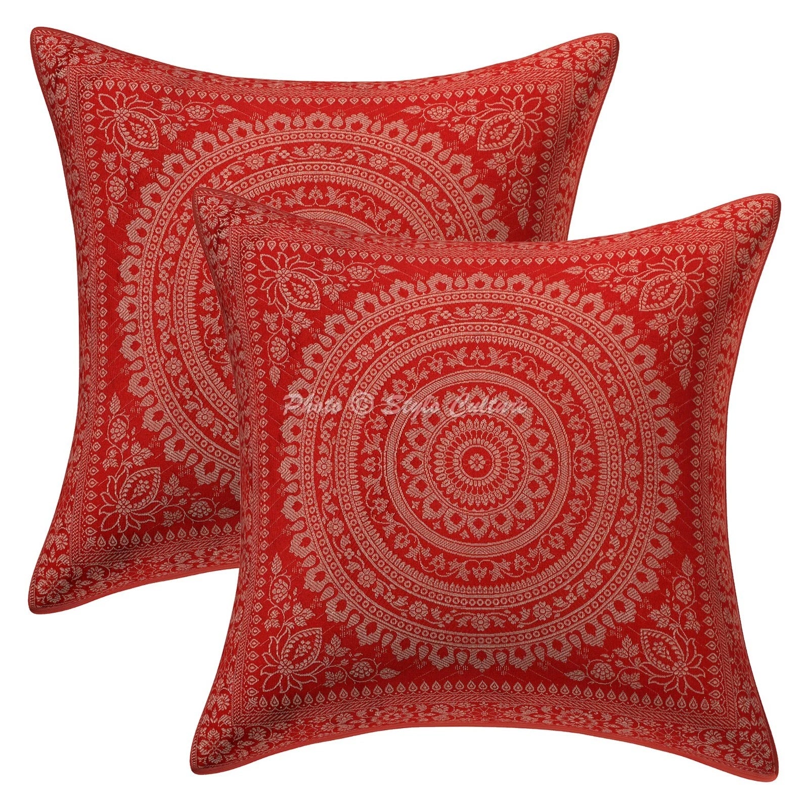 Cushion Cover Pillow Case Brocade Jacquard Bohemian Traditional Throw Decor Yoga