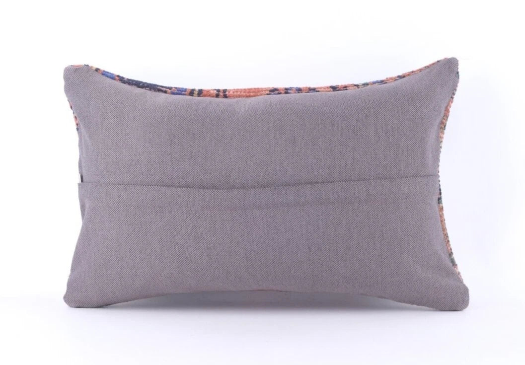 Kilim Pillow Cover 16x24 Oushak Anatolian Handmade Rug Carpet Sofa Cushion Case