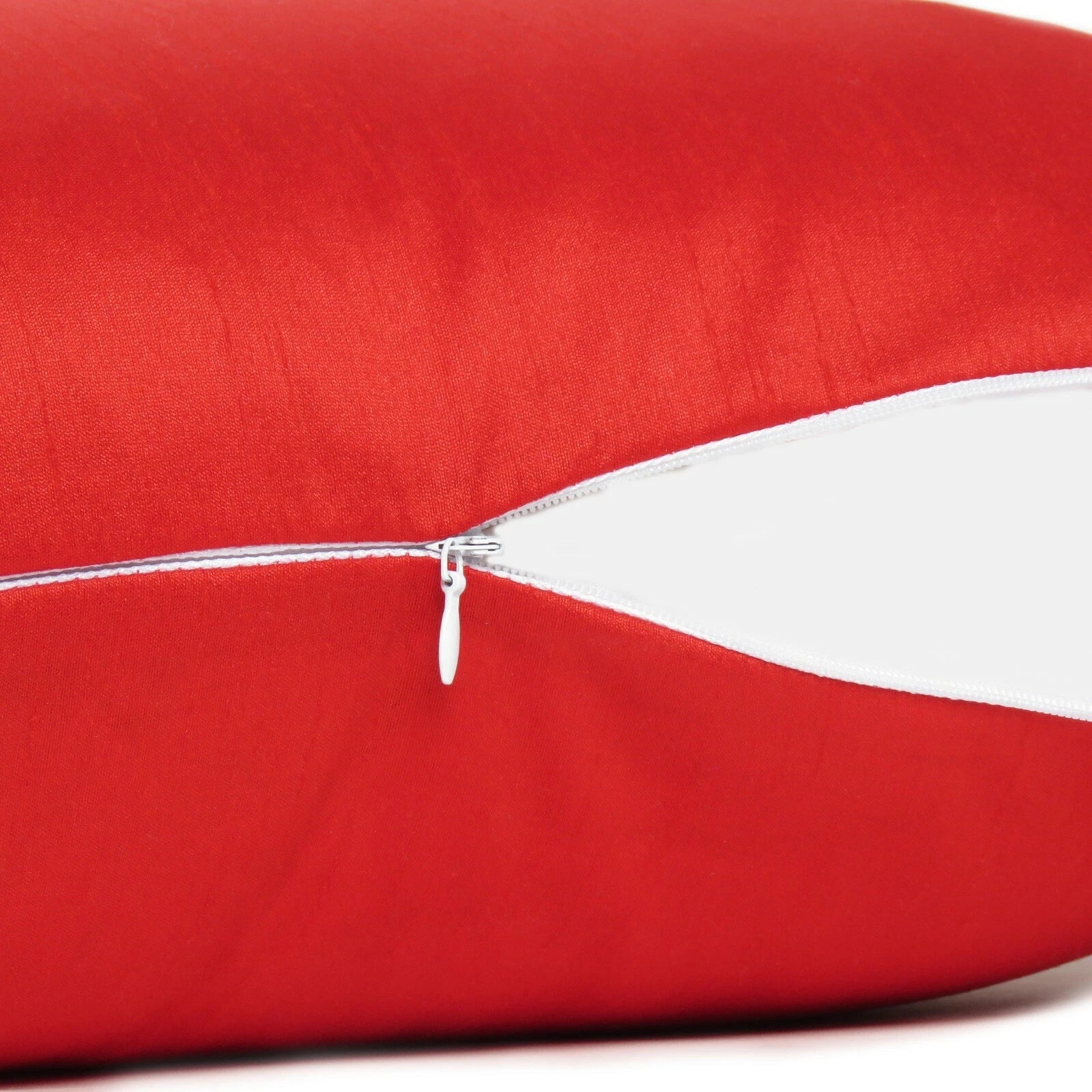 Cover Solid Color Sofa Pillow Case Cushion Square Home Decor Soft Red Size 18x18