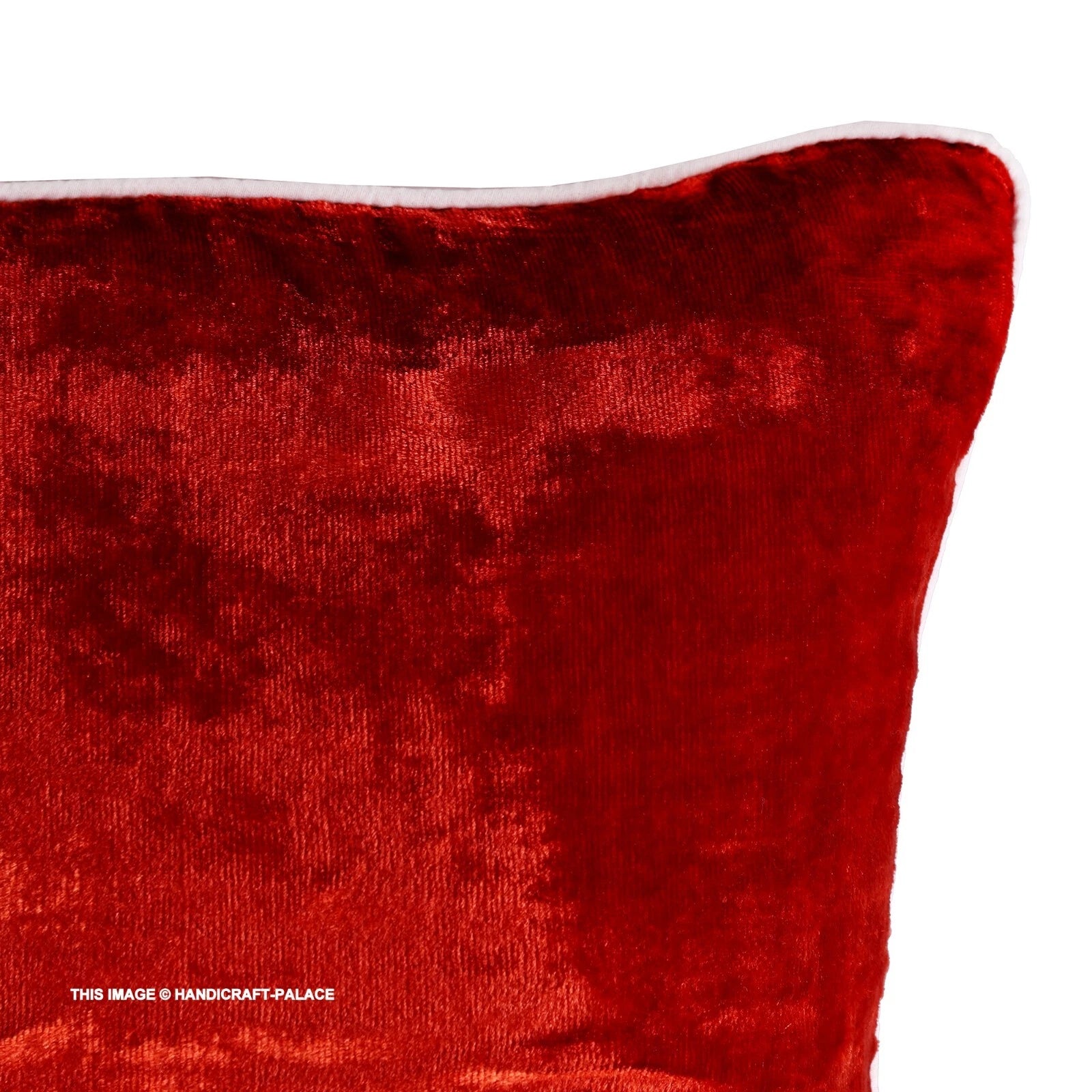 Set of 2 Soft Velvet Solid Rust Color Throw Pillow Case Sofa Bed Cushion Cover