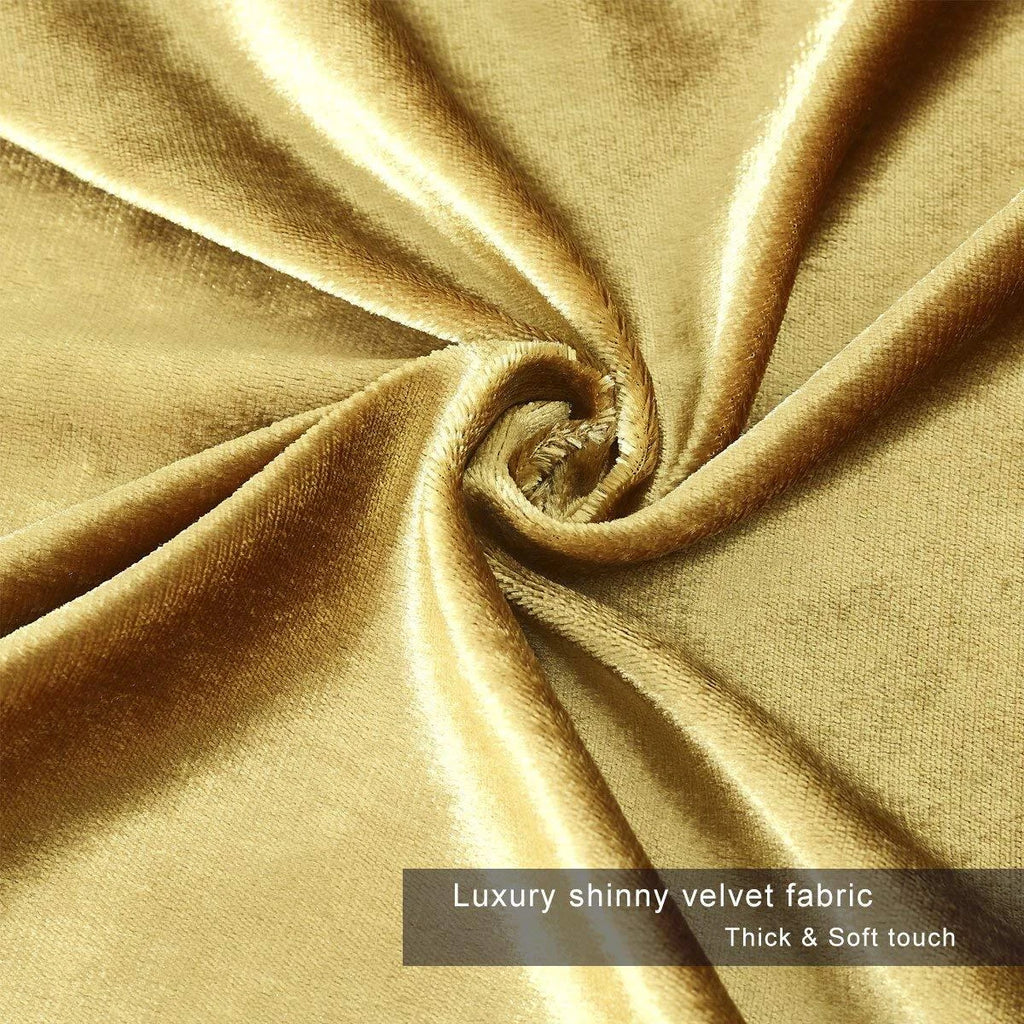 2 Pack 20x20 Inch Gold Velvet Decorative Throw Pillow Covers for Sofa Couch