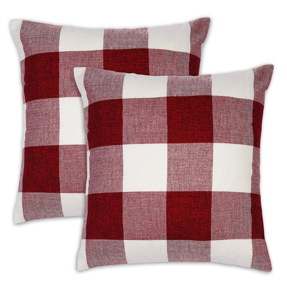 Set of 4pcs Soft Polyester Square Throw Pillow Covers for Sofa Couch Living Room