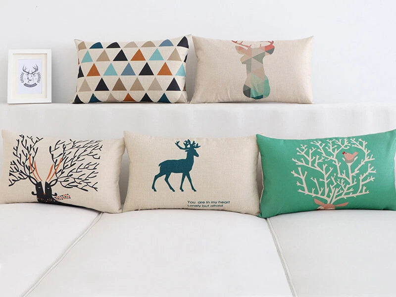 100Pcs 8"x16" Sublimation Blank Linen Pillow Case Sofa Car Waist Cushion Cover