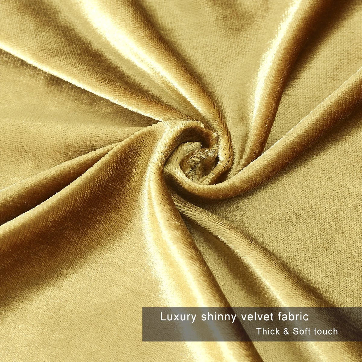 Gold Velvet Decorative Throw Pillow Covers for Sofa Bed 2 Pack Soft Cushion C...