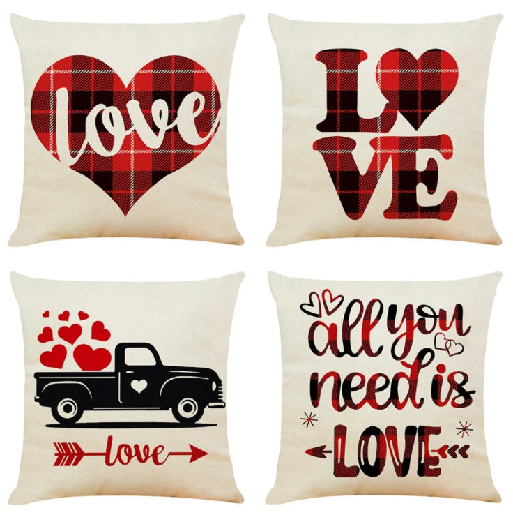 50Pcs Linen Sublimation Blank Pillow Case Throw Cushion Cover Sofa Car Bed Decor