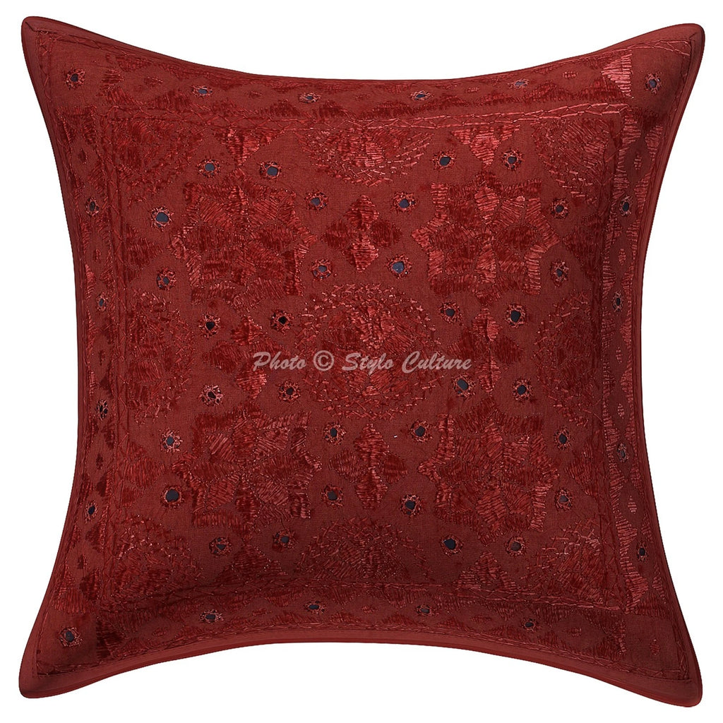 New Home Decor Embroidered 16 x 16 in Pillow Cover Case Handwoven Cushion Room