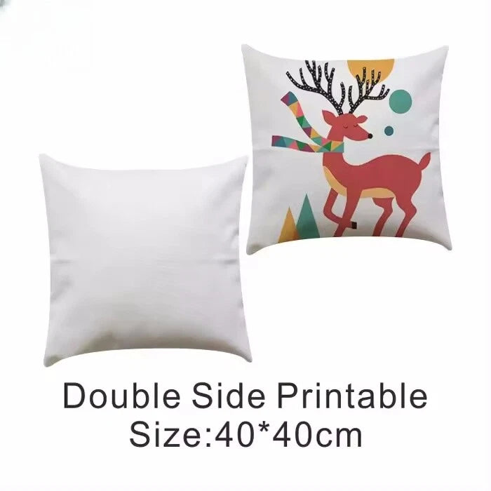 50pcs 16"x16" Blank White Linen Sublimation Blank Pillow Case Sofa Cushion Cover