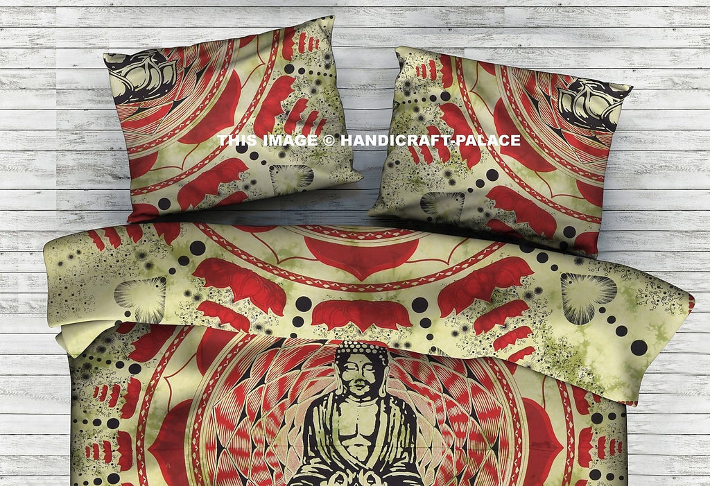 Indian Pillow Cover Bed Sofa Sham Case Throw Lord Boddha Print Cushion Cover