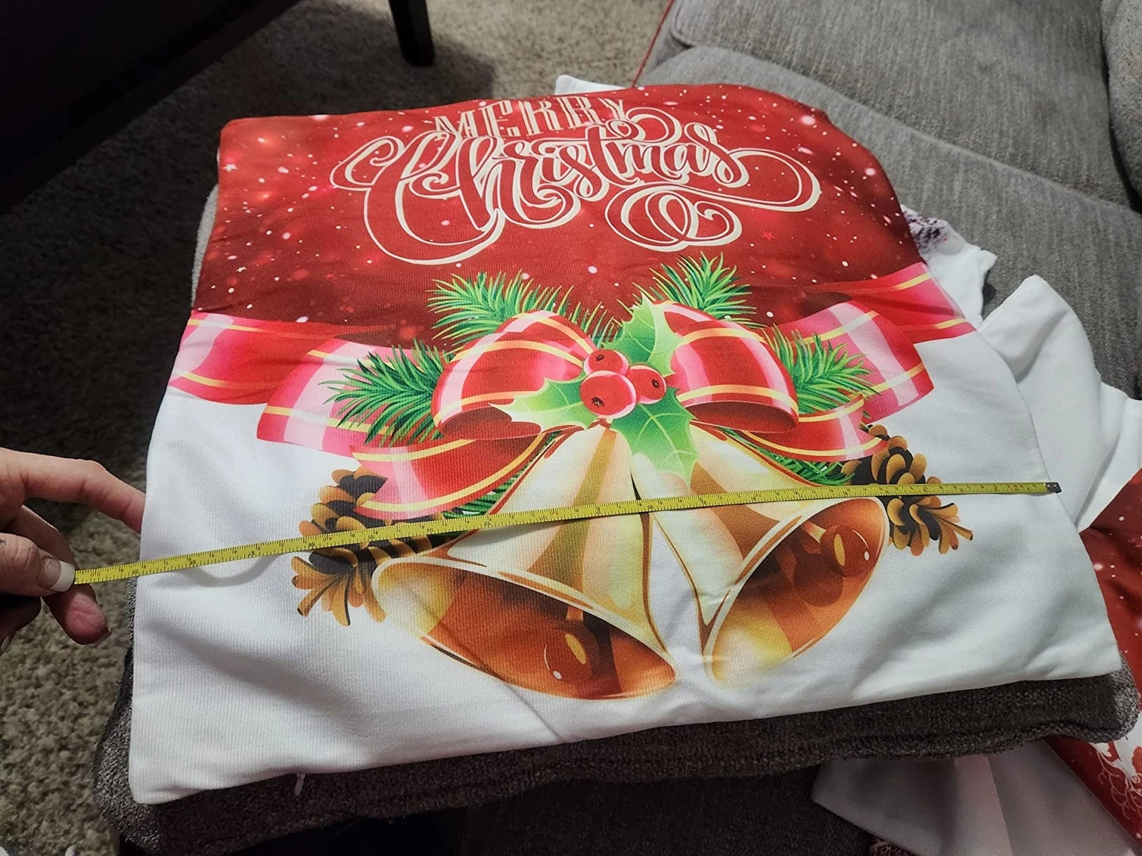 4 x 18" Christmas Pillow Case Cover Set Sofa Pillowcase Cushion Cover Home Decor