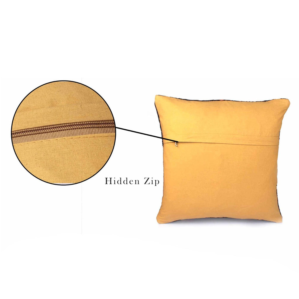 Indian Handmade 4 Set Wool Jute Kilim Cushion Cover 45x45 Cm Decor Sofa And Room