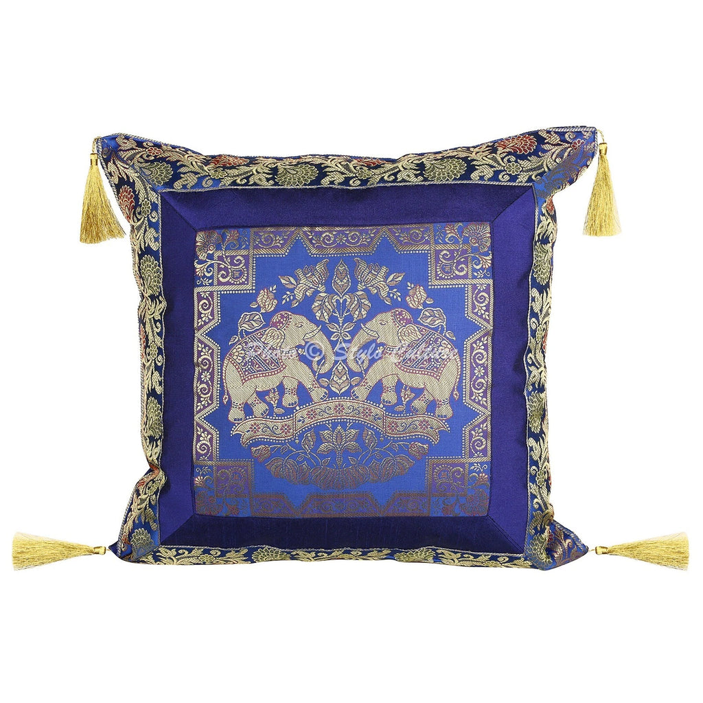 Decorative Home Decor 18 x 18 in Boho Cushion Cover Brocade Jacquard Pillow Case
