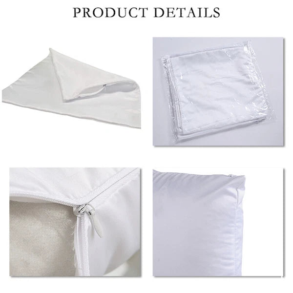 10Pcs 20" Sublimation Blank Pillow Case Home Sofa Car Decor Throw Cushion Cover