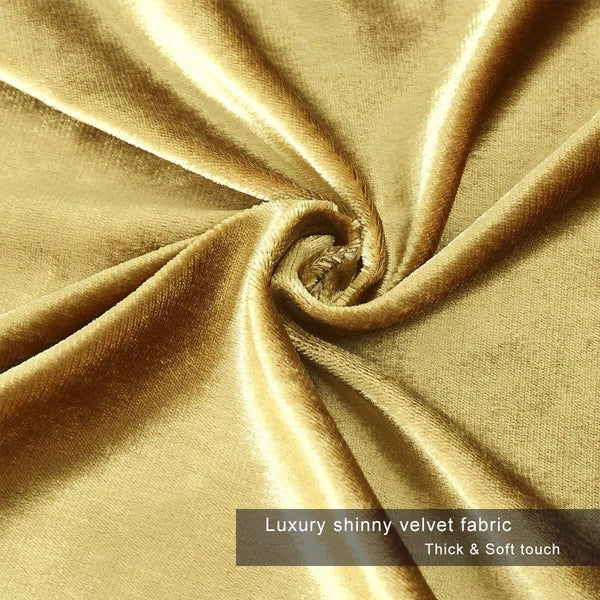 2 Pack 20x20 Inch Gold Velvet Decorative Throw Pillow Covers for Sofa Couch