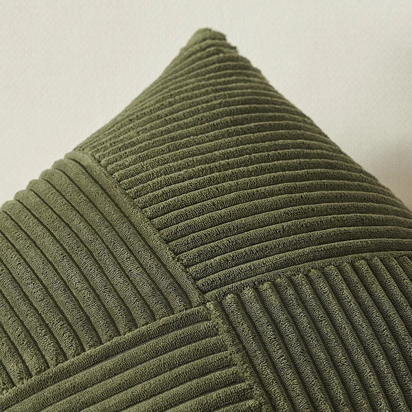 Set of 2 Olive Green Decorative Throw Pillow Covers 20x20 Inches for Couch Be...