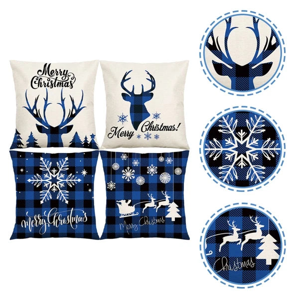 4 Pcs Pillow Case Boho Cushion Cover Man Couch Covers Throw Pillows
