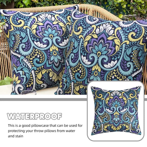 Waterproof Cushion Outdoor Pillow Cover Polyester Sofa Pillowcase