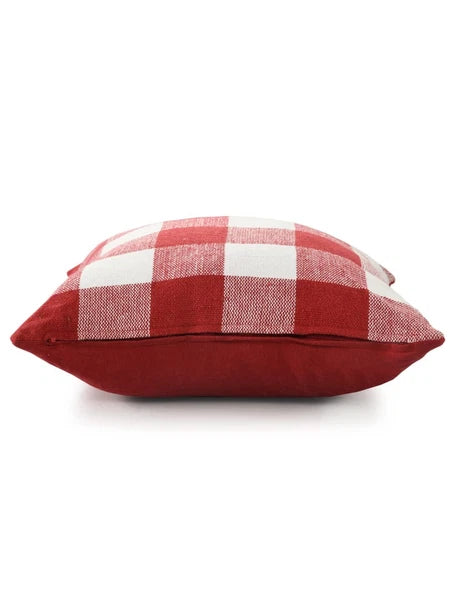Indian Throw Cotton Check Cushion Cover For Sofa, Living Room Or Bed 18x18 inch