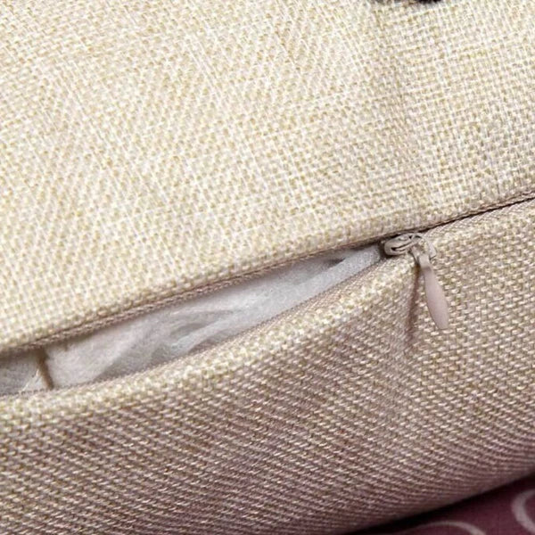 2 Pcs Leaf Pillow Cover Cushion Autumn Linen Square Sofa Pillowcase