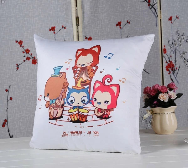 10Pcs 18" White Sublimation Blank Pillow Case Cushion Cover Car Home Sofa Decor